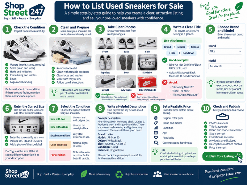 How to List Used Sneakers for Sale: A Step-by-Step Guide